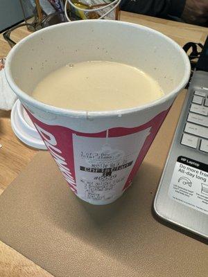 Milk with NO COFFEE . This is so disrespectful