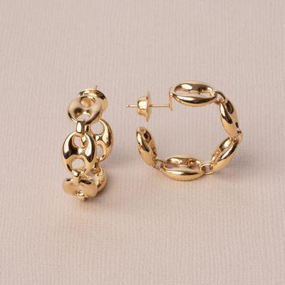 18k gold hoop earring