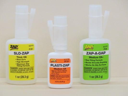 Super Glues: different brands, different viscosity, different uses