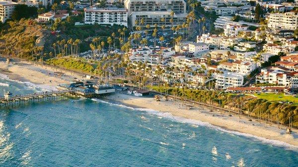 Views of San Clemente Pier from the air tour