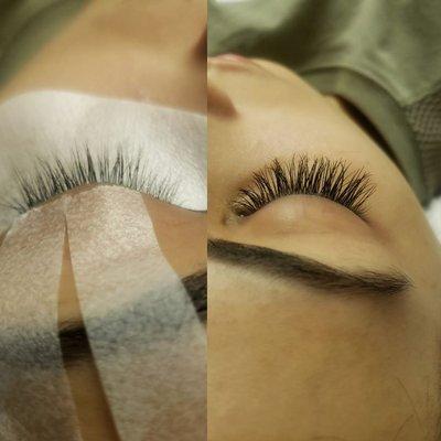 Before and After Lash Extensions