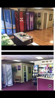 Before and after 2015 remodel and upgraded booths