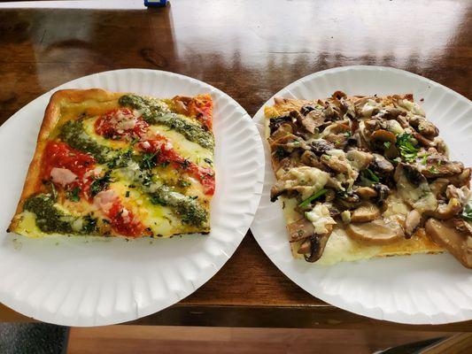 Margherita and mushroom