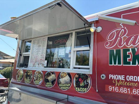 Truck with awning