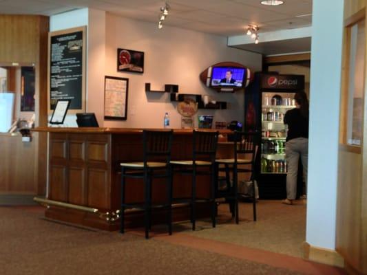 The 3 stool "bar" and coffee shop ( (Keurig machine), HILARIOUS!