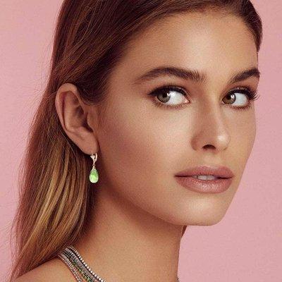 Austrian Crystal Teardrop Leverback Dangle Earrings for Women Fashion 14K Gold Plated Hypoallergenic Jewelry