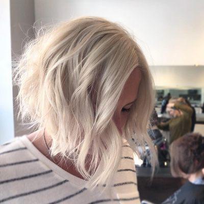 Double Process and textured bob by Ashley Bokowy