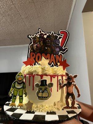 My sons Five nights at Freddy's cake