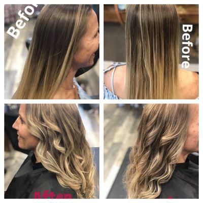 Brighter and happier before and after