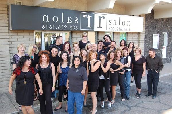 r salon has a staff of 50