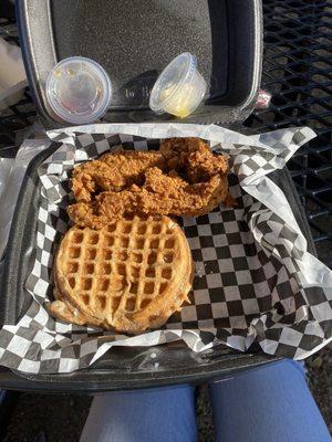 Chicken and waffles