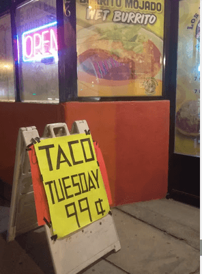 99c tacos Tues *AND* Thurs!