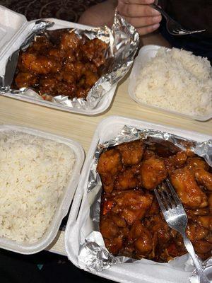 Orange Chicken and rice