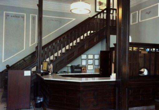 The grand staircase leads to our Executive Suites - located above the restaurant,