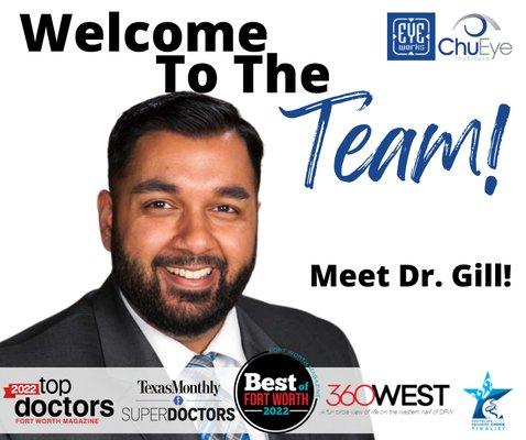 Welcome to the team, Dr. Barjinder Gill, O.D. We are excited to have your expertise in taking care of patients eyes!