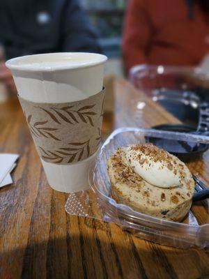 Pumpkin chai and Maple Pecan cheesecake. Both very yum!