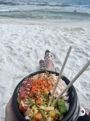 Poke Bowl w/tuna and crab