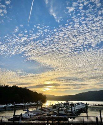 The view of the Hudson river from Outpost Brewery.