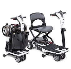 We offer a wide variety of scooters and wheelchairs like this Pride Go-Go foldable scooter