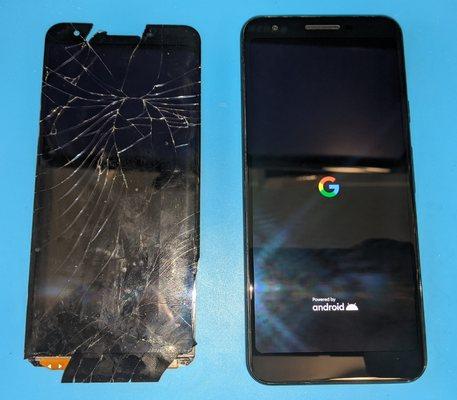 Google Pixel 3A Screen Replacement. Cellphone and electronics repair in San Diego.