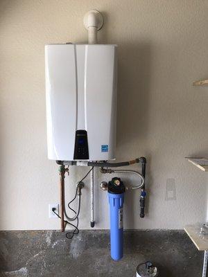 Tankless water heater install