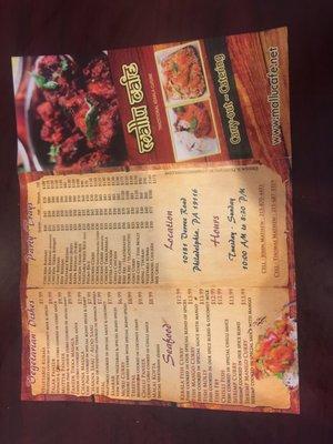 Menu back