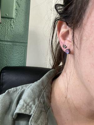 Pierced second earlobe by Kendra