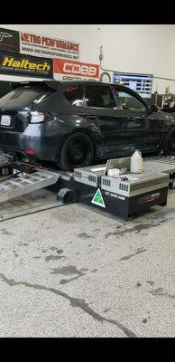 My wrx up on the dyno