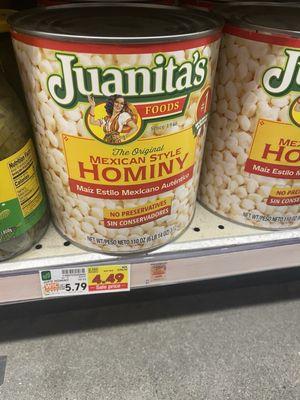 Wow!  Great price on hominy!