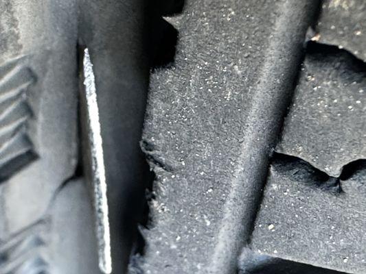 Piece of metal in the tire