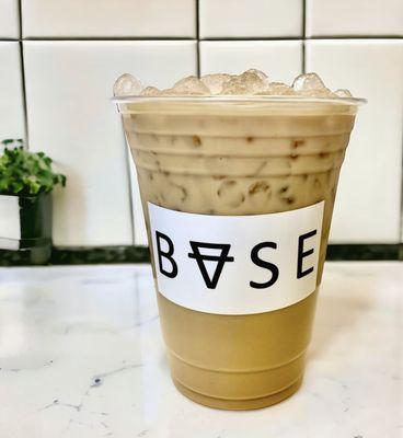 Iced Bongo, our specialty latte with Coconut, White Mocha, and Hazelnut.