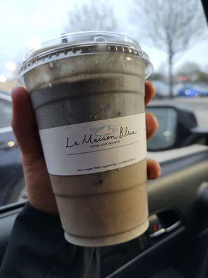 Black sesame cream latte