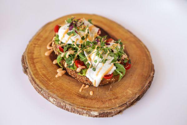 Most Popular item- Avocado Toast with Poached Eggs