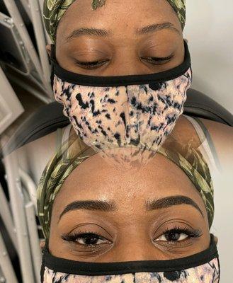 Brow tint and wax