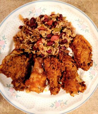 Southern Fried Chicken & Red Beans & Rice