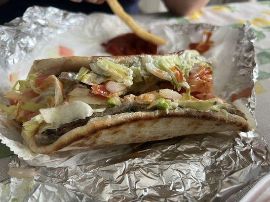 Beef Gyro with all the helpings!