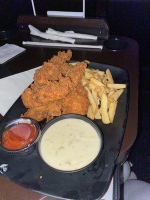 Chicken Tenders with fries and gravy