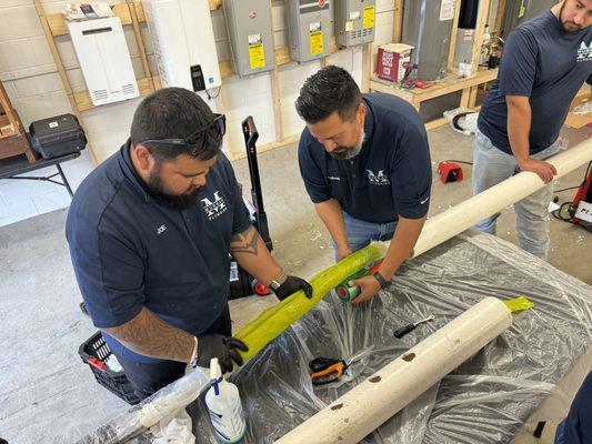 Trenchless pipelining training.