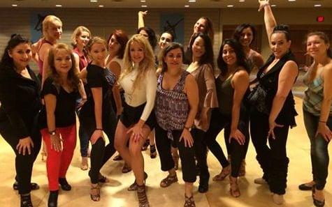 Josie taught Ladies' Salsa Class- here she is with group of ladies at the LA Salsa Fest 2014