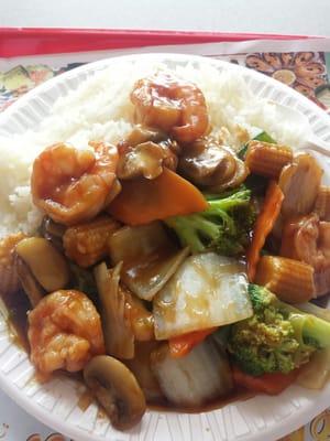 Shrimp and mixed veggies