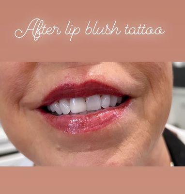 Lip blush tattoo