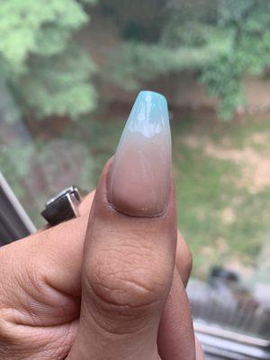 Thick nail, overlapping my cuticle