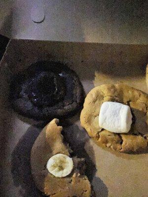 Dirt Cookie, Bananas Foster and S'mores