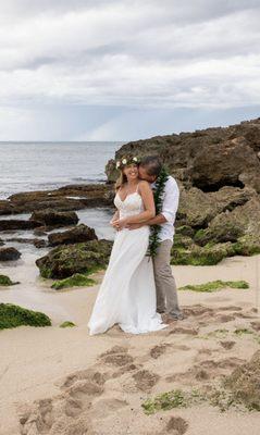 Lei Po'o and a maile lei