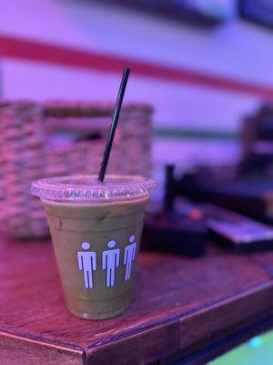 Iced dirty matcha