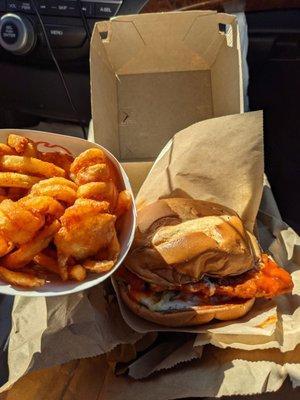 Spicy Chicken Sandwich & Curly Fries