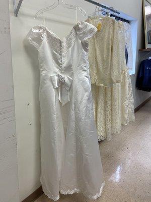 They even have wedding dresses.