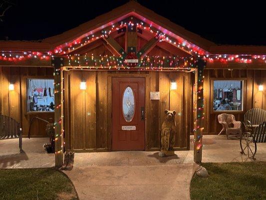 Outside, front door, festive for the holidays!