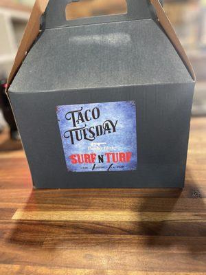 Taco tuesday boxes ready to roll. Various meat options.