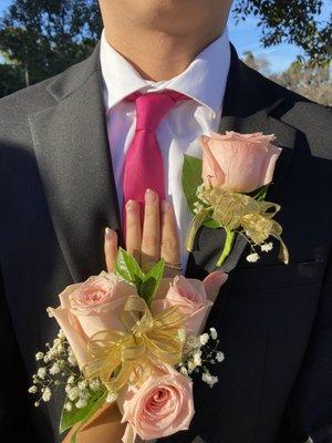 corsage and boutonnière